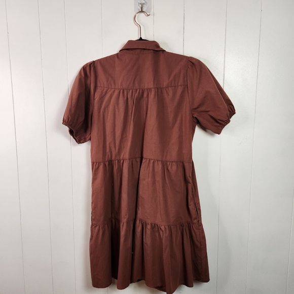 Abercrombie Fitch Poplin Trapeze Shirt Dress Paprika Red Women’s Size XS Summer - Picture 6 of 15